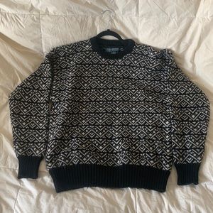 Designer wool sweater